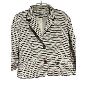 Worthington Women's Blazer Jacket Long Sleeve Buttons Shoulder Pads Size XL